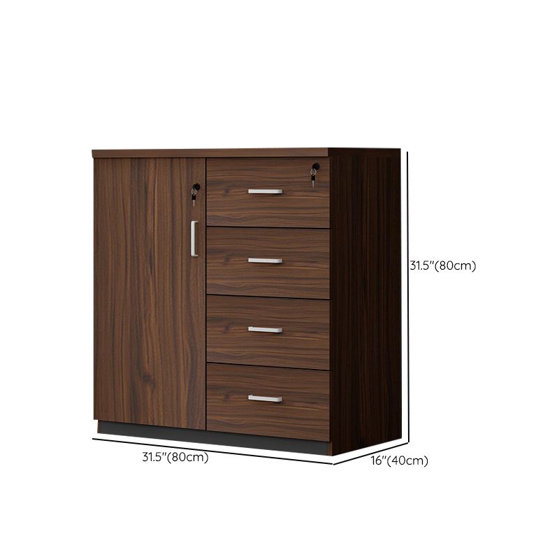 Contemporary Storage File Cabinet Wooden Frame Filing Cabinet