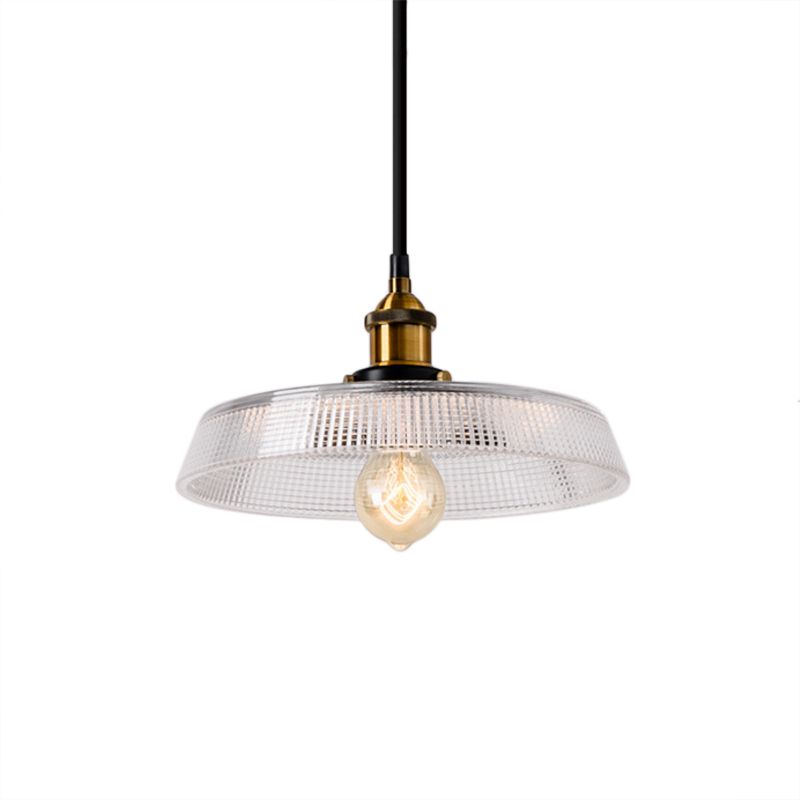 Brass Dome Assicatore a sospensione Brumi Light House Clear Prismatic 1 Light Dining Room Hanging Lampada, 8 "/10"