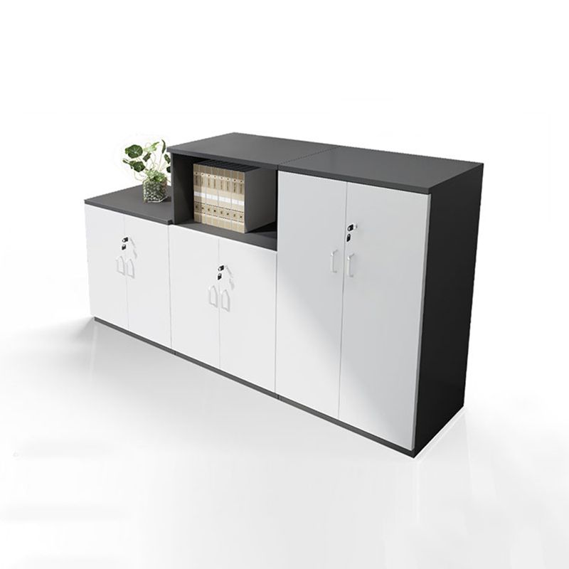 Scandinavian Style Lateral Filing Cabinet Wood Filing Cabinet with Locking Storage