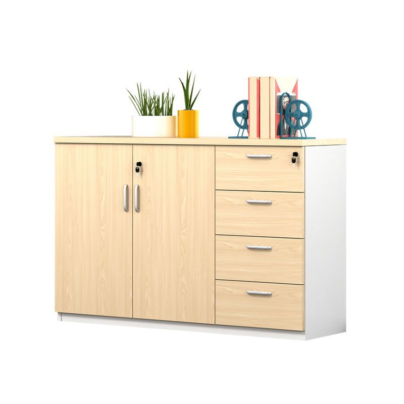 Contemporary Storage Filing Cabinet Wooden Frame Drawers Filing Cabinet