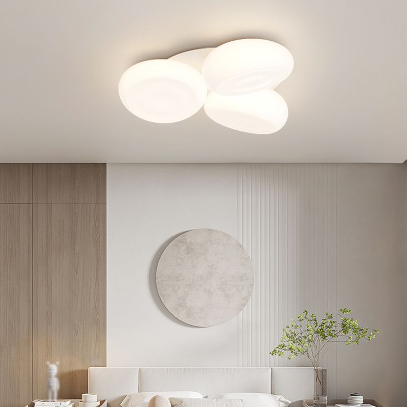 Modern White Ceiling Light LED Ceiling Mount Light with Acrylic Shade for Bedroom