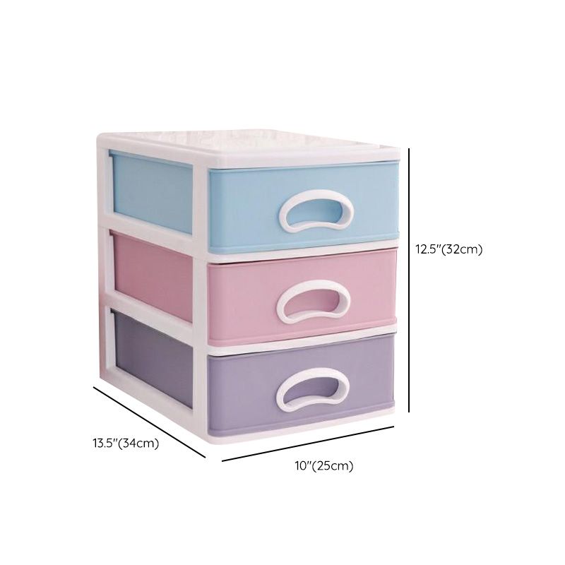 File Cabinet Plastic Lateral Modern Filing Cabinet with Drawers for Home or Office