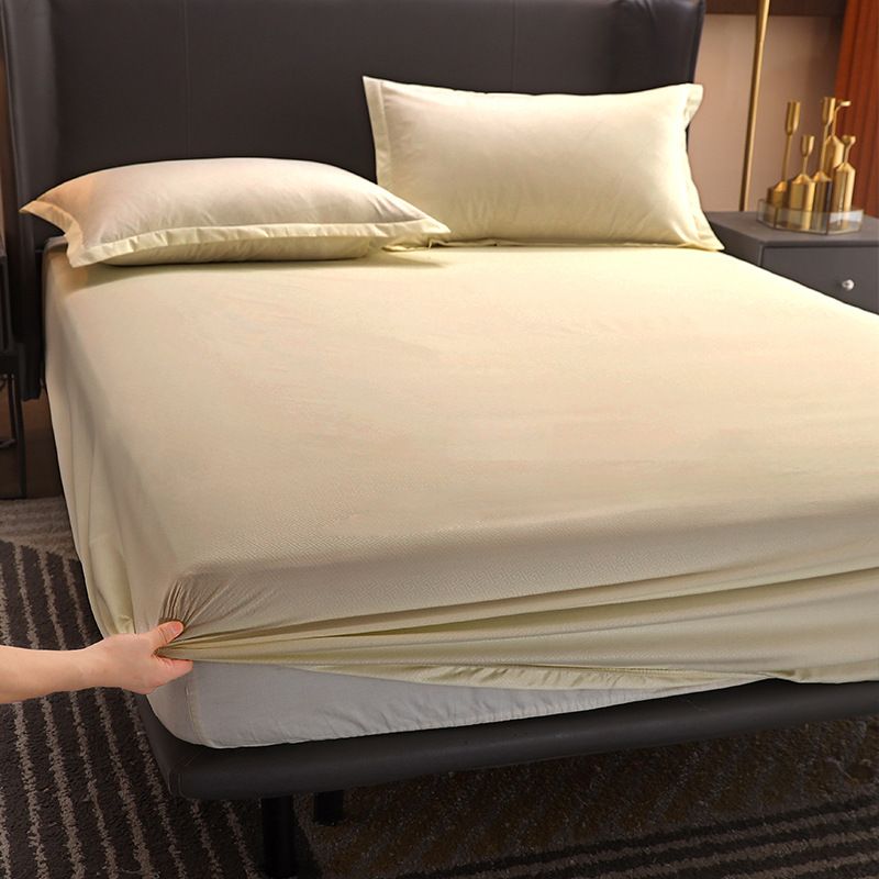 Solid Color Cotton Sheet Set 1 and 2-Piece Breathable Percale Bed Sheets