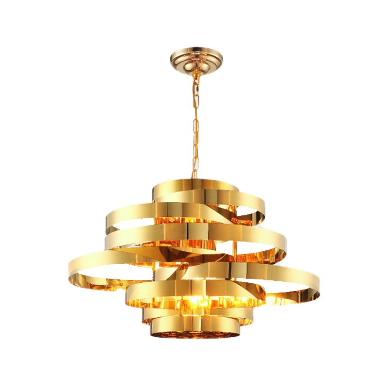 Cirkel woonkamer plafond kroonluchter koloniaal metaal 6/8 kops gouden hanger licht