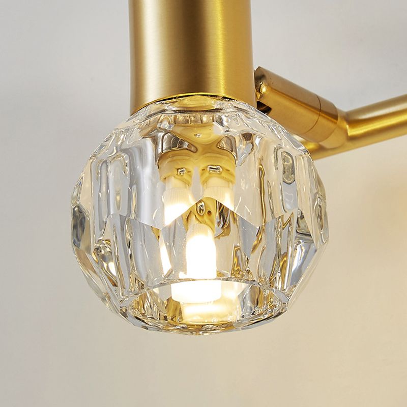 Modern Wall Mount Light Fixture Metal Wall Mounted Lighting in Gold Fixture for Washroom