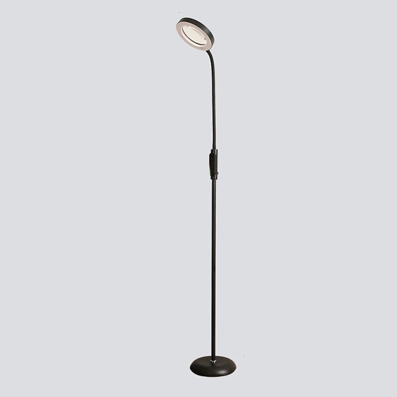 Modern Style Circle Shape Floor Lamp Metal 1-Light Floor Lamp