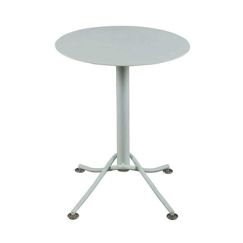 Contemporary Outdoor Table Round Dining Table with Metal Base