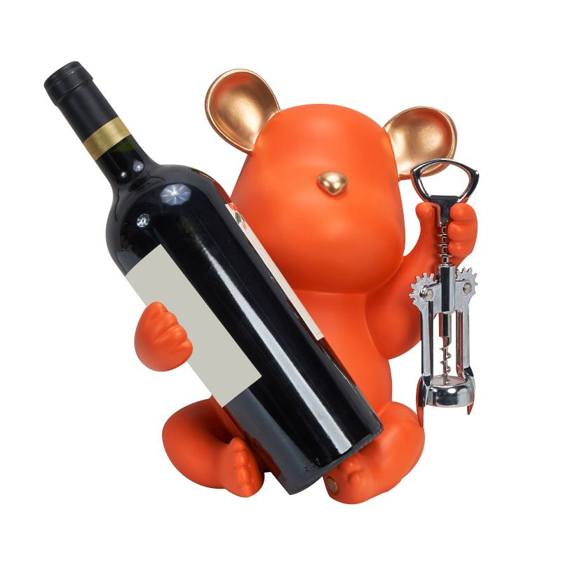 Glam Tabletop Bottle Holder Resin Wine Bottle Rack for Parlor