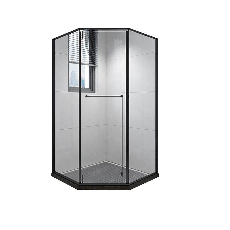 Framed Pivot Shower Enclosure Clear Matt Black Shower Enclosure