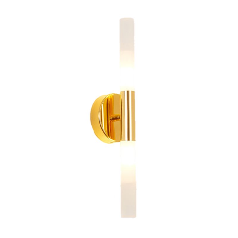 Modern Unique Shape Wall Mounted Light 2 Light Sconce Light Fixture in Gold for Washroom