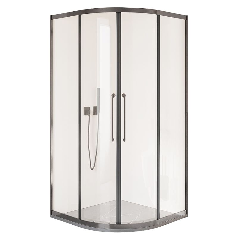 Semi-Frameless Tempered Glass Shower Enclosure with Pedestal Half-Framed Shower Enclosure