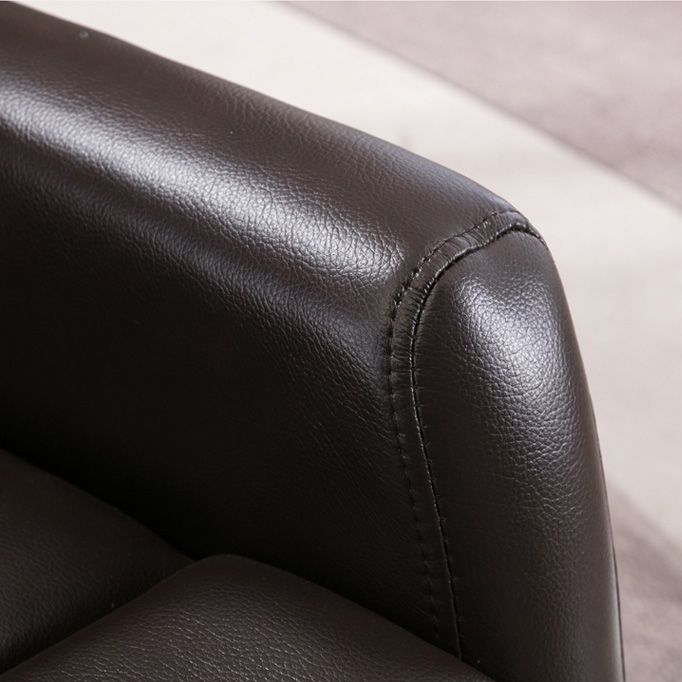 Solid Color Upholstered Standard Recliner Faux Leather Recliner Chair