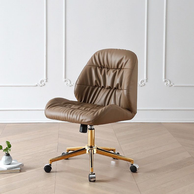 Contemporary Faux Leather Adjustable Chair Mid-Back Conference Office Chair