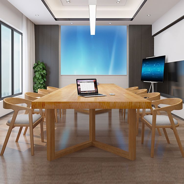 Rectangle Office Table Modern Meeting Desk with Double Pedestal