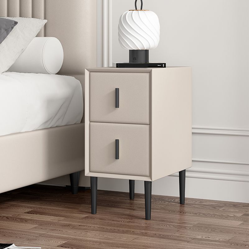 Contemporary Solid Wood Kids Nightstand Flat Top Nightstands with Drawers