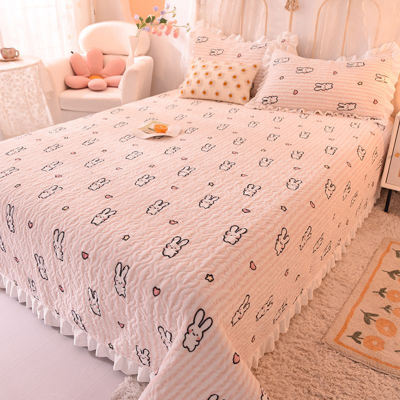 Cotton Bed Sheet 3-Piece Cartoon Wrinkle Resistant Sheet Set