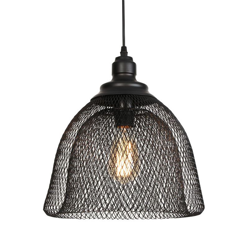 1 Light Wire Mesh Light Anhänger nordischer Industriestil Metallhangleuchten für Bar