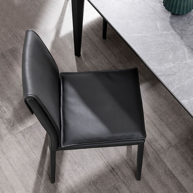 Leather Dining Side Chair Upholstered Side Chair for Kitchen