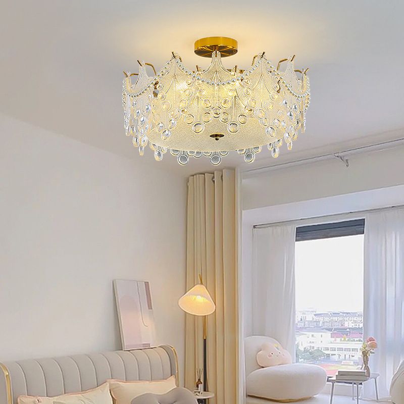 Contemporary Ceiling Light Creative Glass Flush Mount Light Fixture for Sitting Room