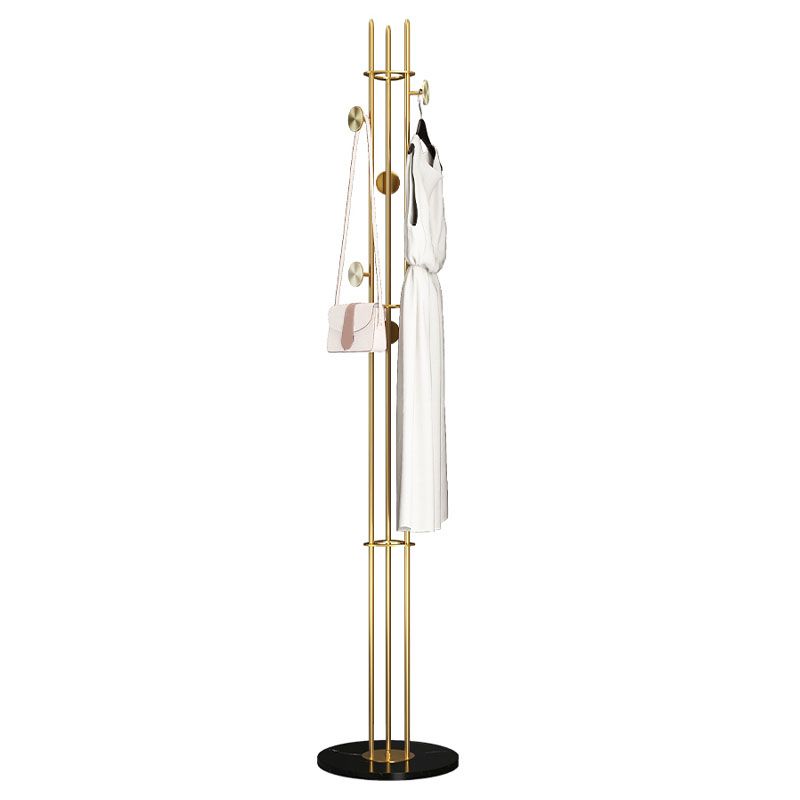 Gold Coat Hanger Contemporary Stainless Steel Entry Hall Tree