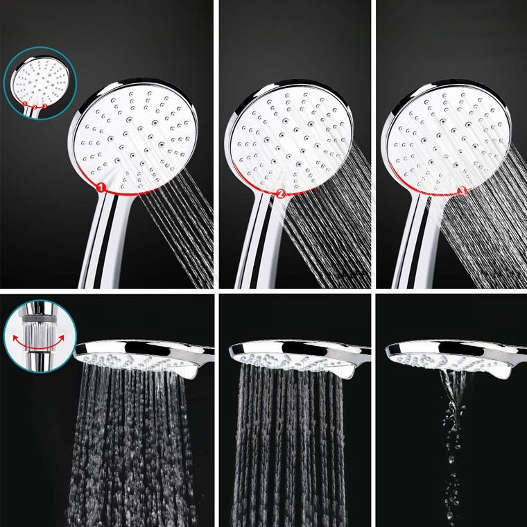 Contemporary Dual Shower Head Square High Arch Shower Head Combo in Chrome