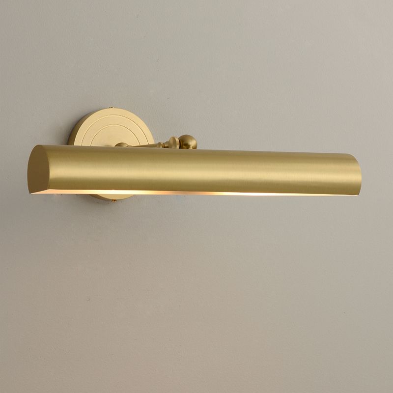 Modern Simple Copper Vanity Light Cylinder Shape Rotatable Vanity Lamp for Bedroom