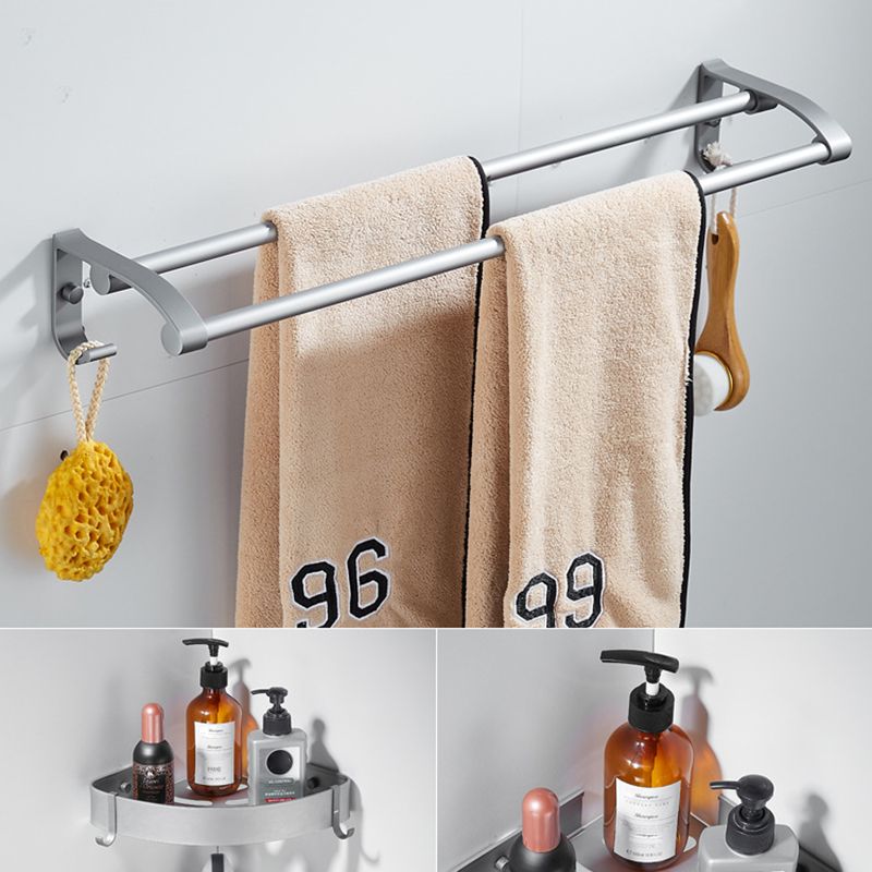 6-Piece Contemporary Bath Hardware Set Bath Shelf/Towel Bar Paper Holder Included