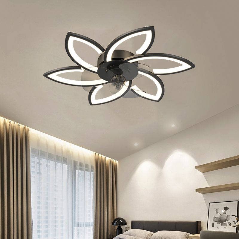 Metal Geometric Shape Ceiling Fans Light Modern Style Multi-Lights Ceiling Fan Light