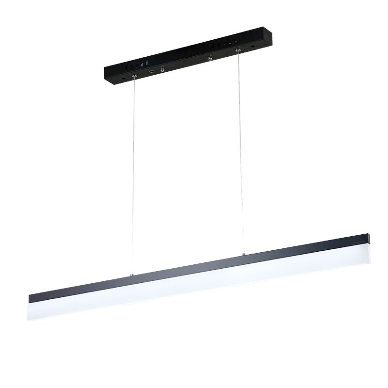 Modern Linear Island Lighting Idea Aluminum Pendant Lights with Acrylic Shade