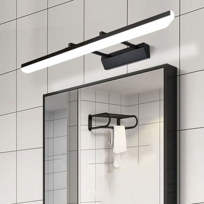 Linear Vanity Light Modern Metal Single Light LED Mirror Light for Bathroom