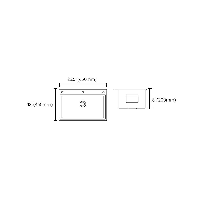 Contemporary Style Kitchen Sink Stainless Steel Non-slip Kitchen Sink