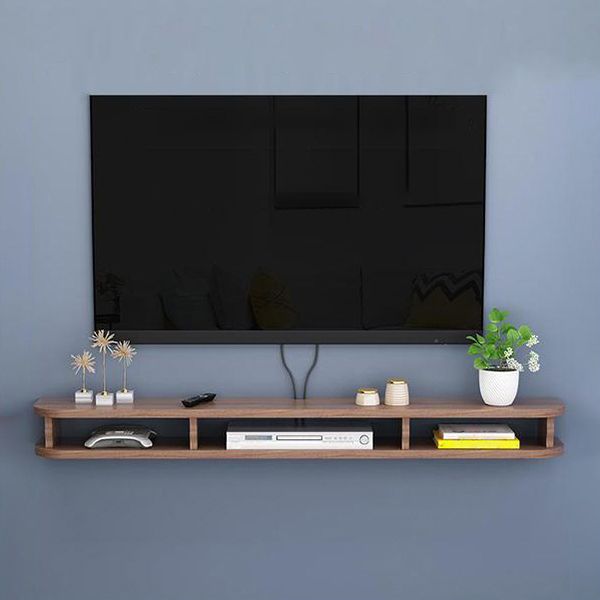 Engineered Wood Floating TV Stand Scandinavian Style TV Cabinet with Shelves