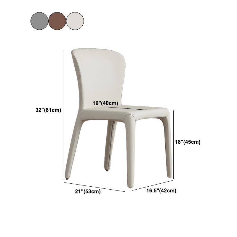 Upholstered Side Chair Leather Dining Side Chair for Dining Room