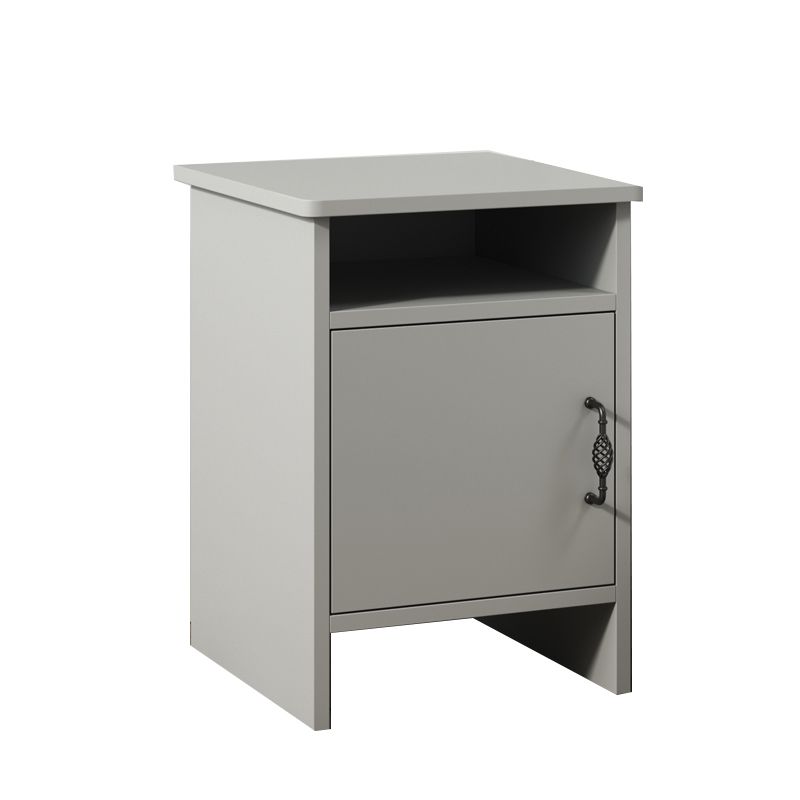 Modern Bedside Cabinet Right Side Grey Imitation Wood Night Table with Door