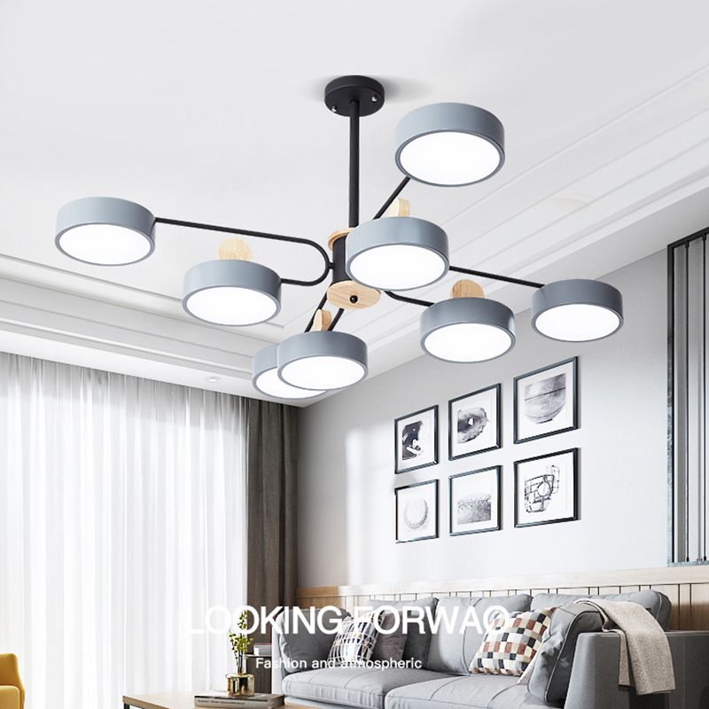 Metal Hanging Pendant Lights Modern Starburst Hanging Lamps for Living Room