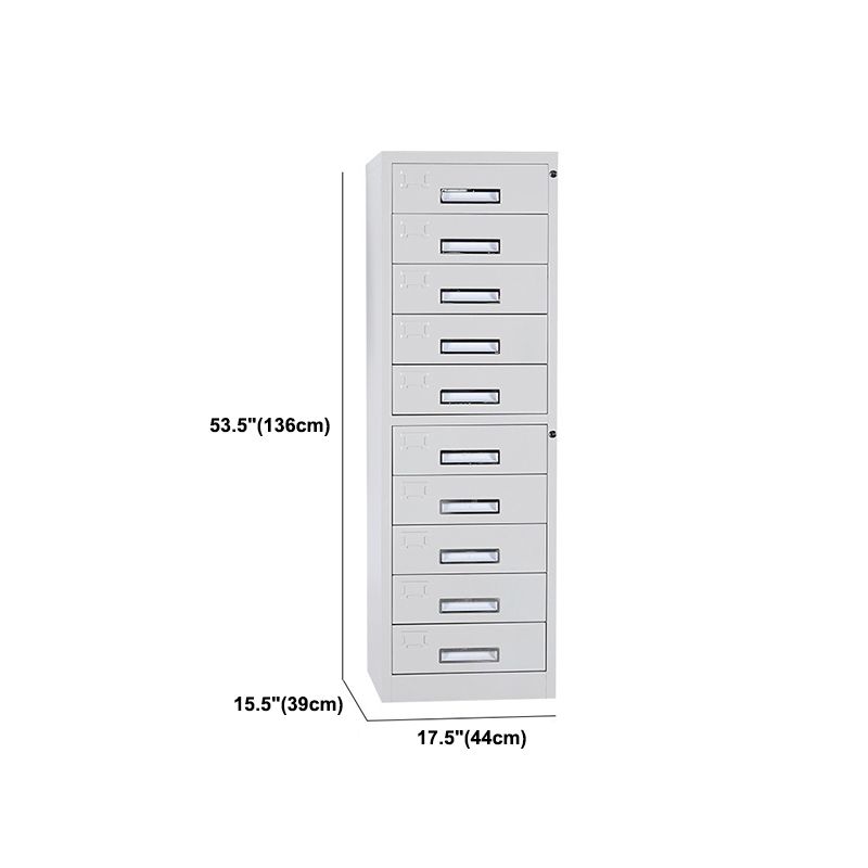 File Cabinet Metal Light Gray Vertical Locking Drawers File Cabinet for Office