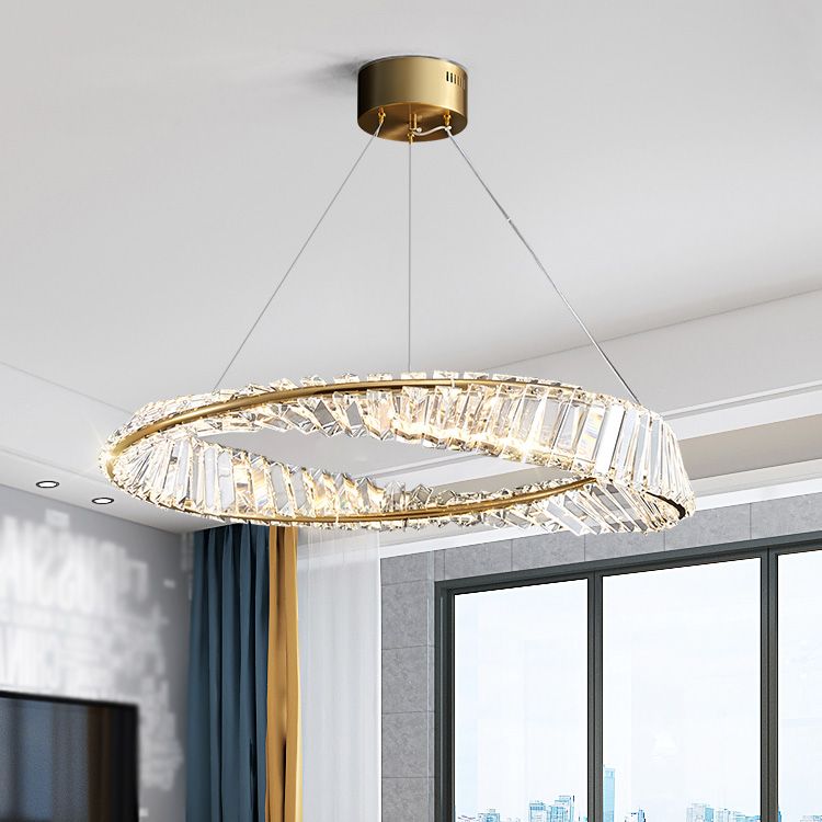 Pendre LED de style luxueux léger Light Crystal Plafond Pendant Light