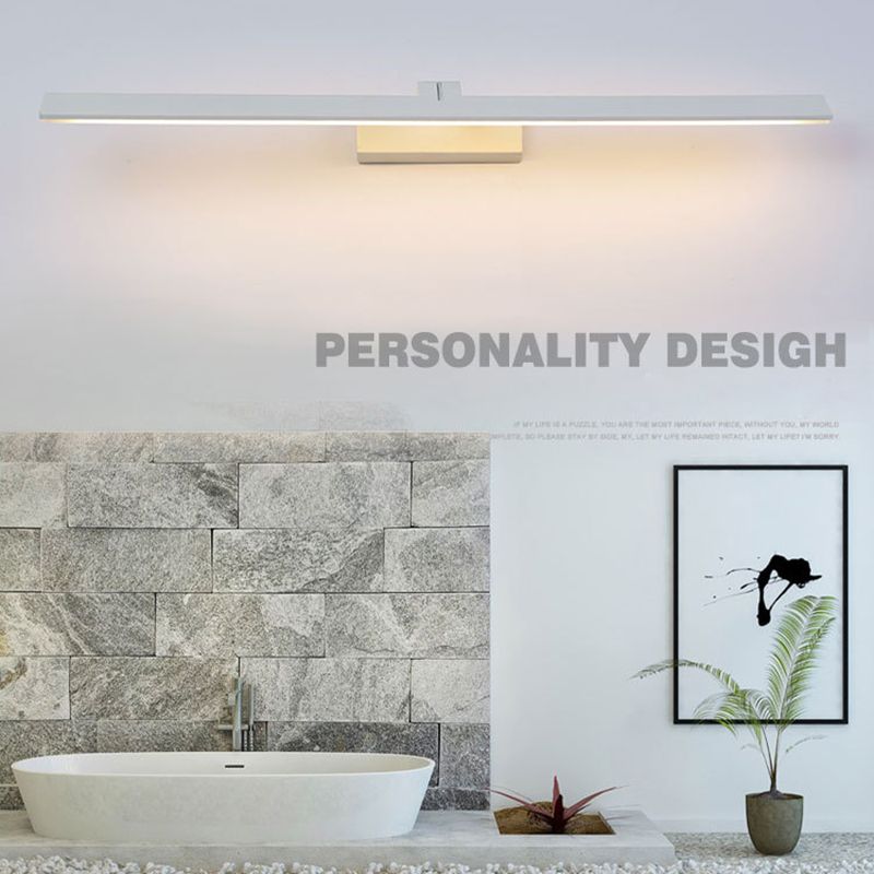 Lámpara de pared sombreada de estilo minimalista Batio acrílico Luz de pared montada en blanco