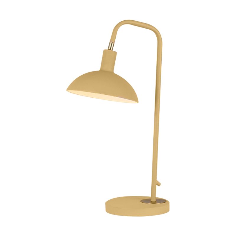 Metallic Dome Shade Nightand Lampe Nordic 1 Bulbe Rose / Jaune / Blue Table Lumière pour le chevet