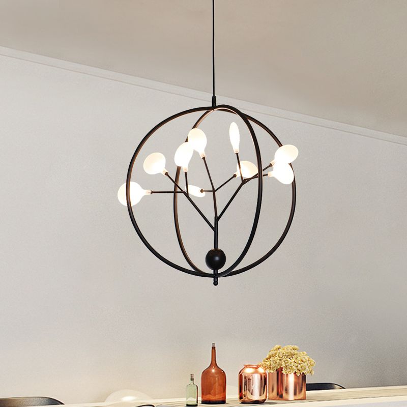 Thin Swig Hallway Boutique Chandelier Metal 9 Lights Creative G9 Pendant Lighting