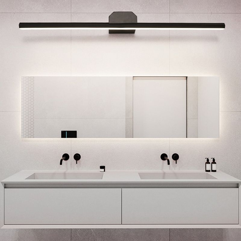 1-Light Postmodern Metal Vanity Light Straight LED Mirror Light for Bathroom