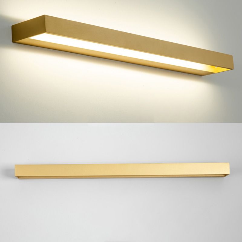 Modern Minimalist Style Rectangle Wall Mounted Vanity Lights Metal Vanity Sconce for Bathroom