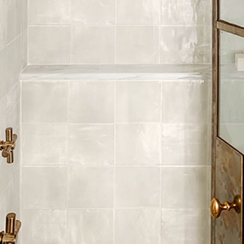 White Square Singular Tile Modern Glazed Floor and Wall Tile