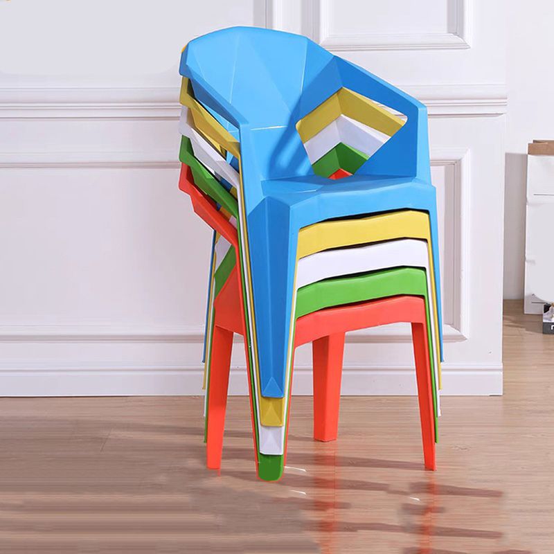 Modern Style Arm Chair Plastic Indoor Stackable Dining Chair