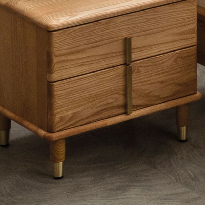 Solid Wood Nightstand Legs Included Accent Table Nightstand with Drawers