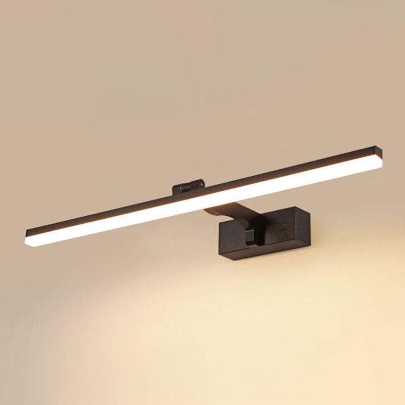 Metal Linear Wall Mounted Light Fixture Nordic－Style LED Black Wall Light Sconce