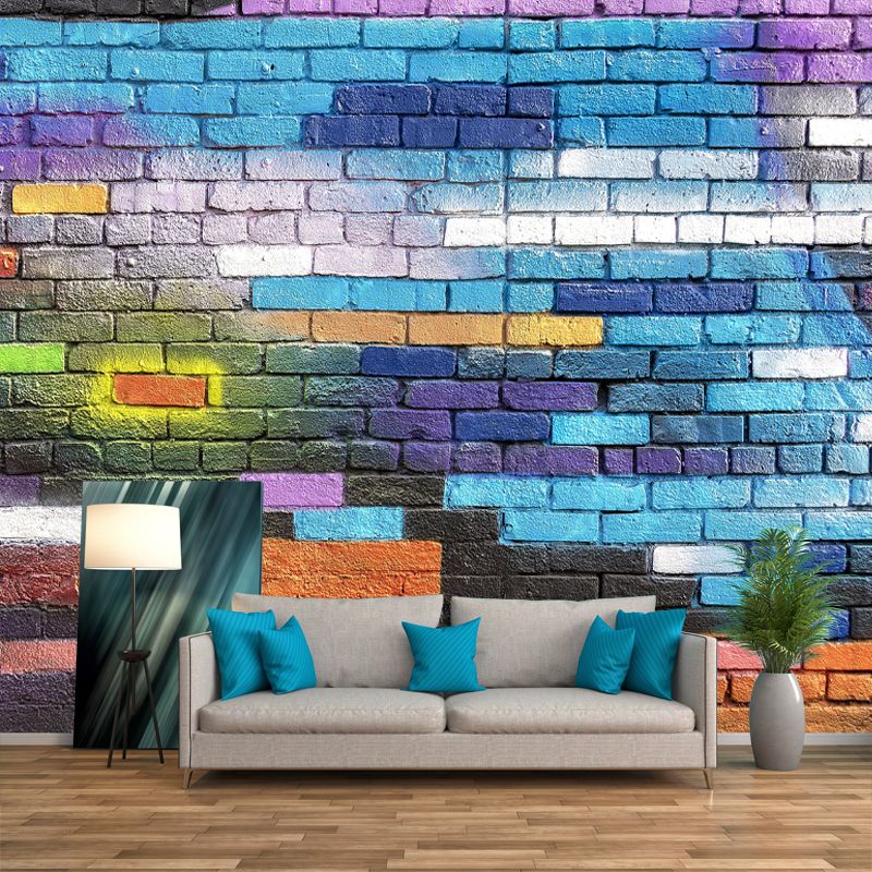 Customized Mildew Resistant Wall Mural Industrial Brick Wall Pattern Wall Covering