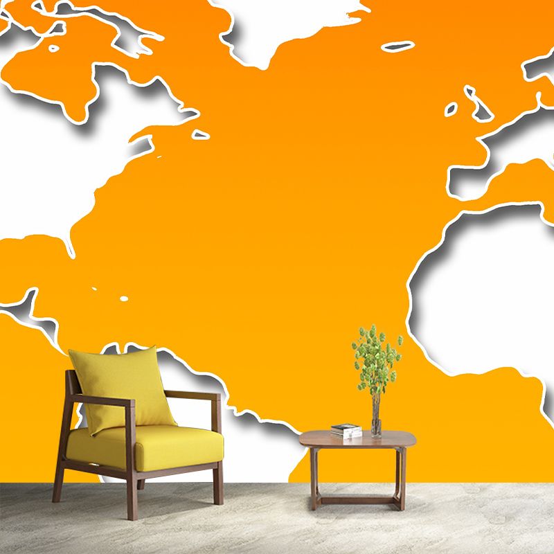 Environmental Wallpaper Earth Map Living Room Murals Stain Resistant Wall Mural