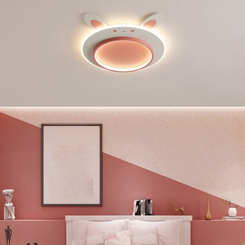 Contemporary Flush Mount Lighting LED Pink Ceiling Light for Foyer