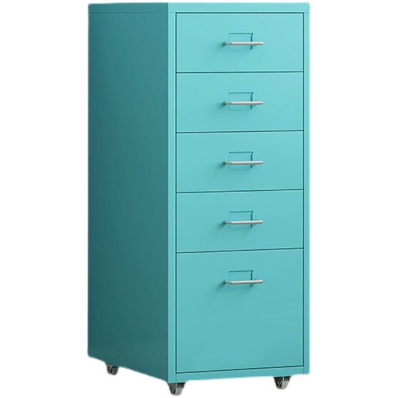 Traditional Metal Cabinet Drawers and Castors File Cabinet for Home or Office